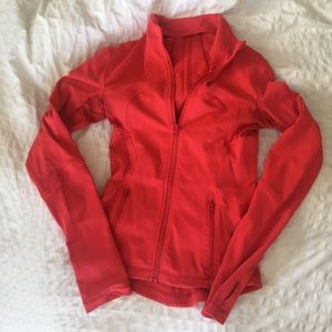 lululemon zip-up — bright coral — sz 4